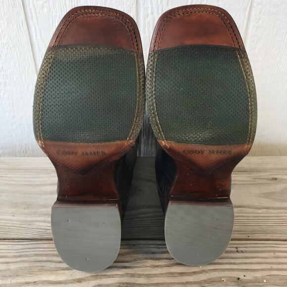 Cody James Bull Shoulder Mens Black Gray Leather Western Boots Mens 9 D BBH4 - Picture 7 of 13